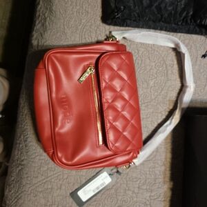 Crimson Mode Handbag In Red Quilted Crossbody Bag
